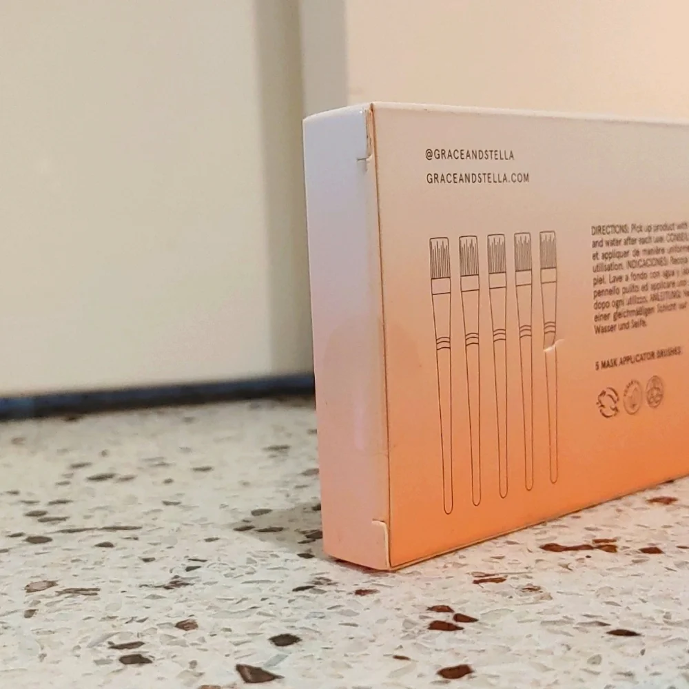 $10 grace & stella 5 mask application brushes - factory sealed!! - Picture 6 of 7
